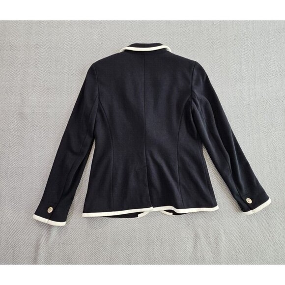 Talbots Aberdeen Blazer Size 4 (34" Chest) Classic Preppy Two Button Navy Blue - Picture 10 of 16